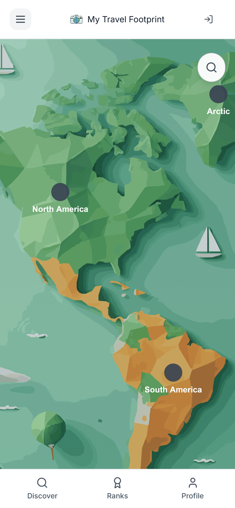 My Travel Footprint on mobile